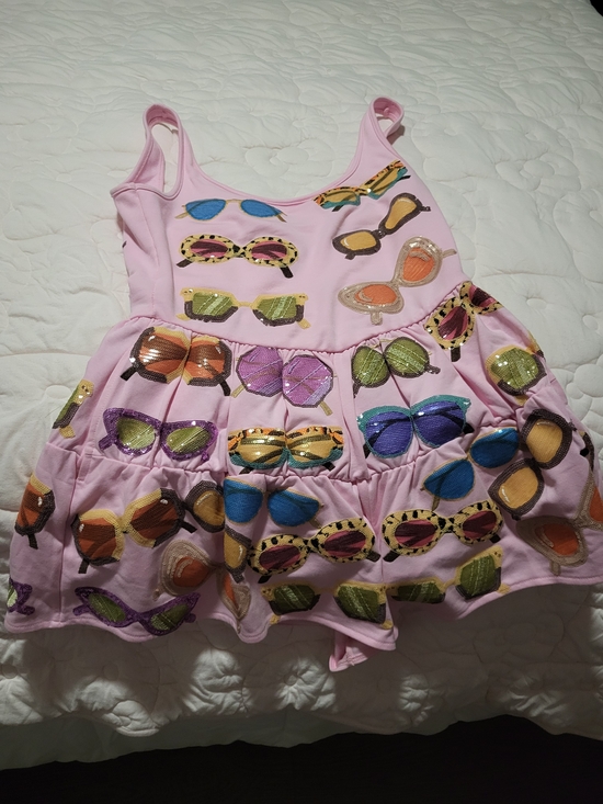 QUEEN OF SPARKLES Dresses & Skirts - Queen Of Sparkles Pink Sunglasses Romper Dress